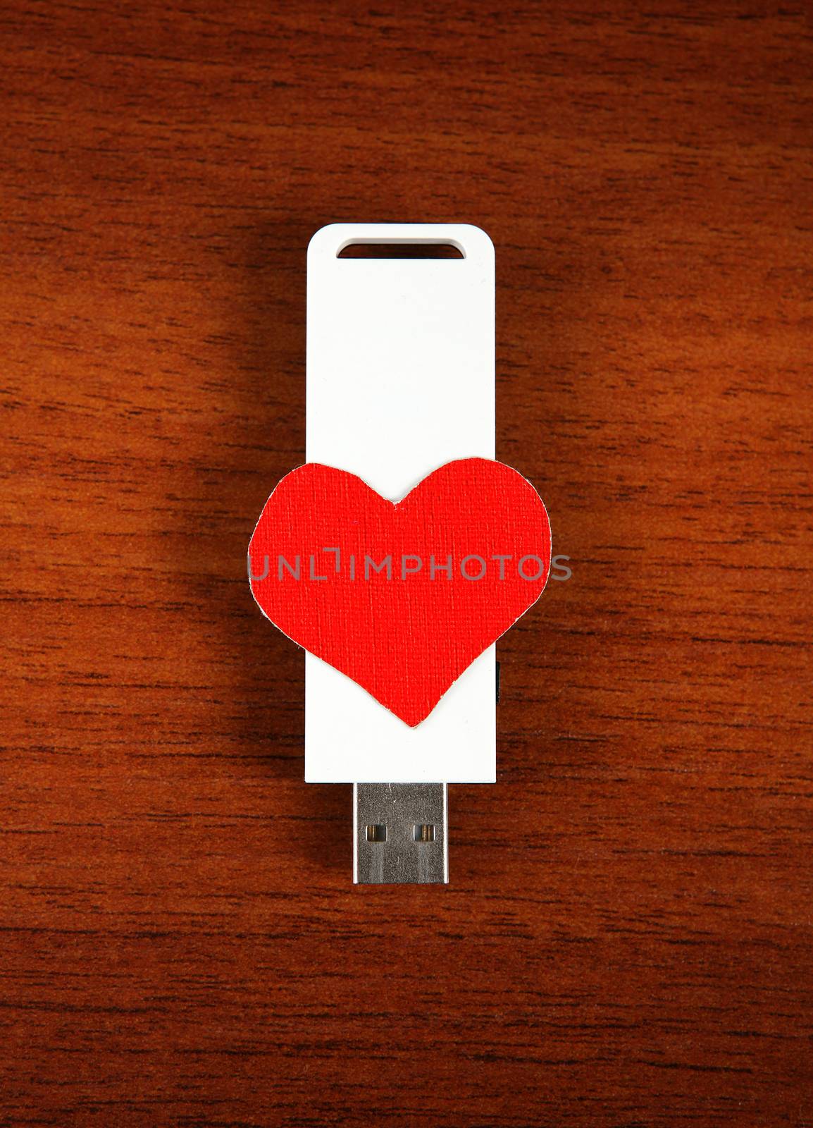 USB Flash Drive with Heart Shape by sabphoto