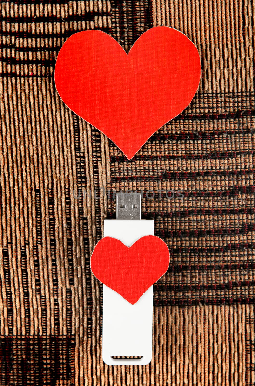 USB Flash Drive with Heart Shape by sabphoto