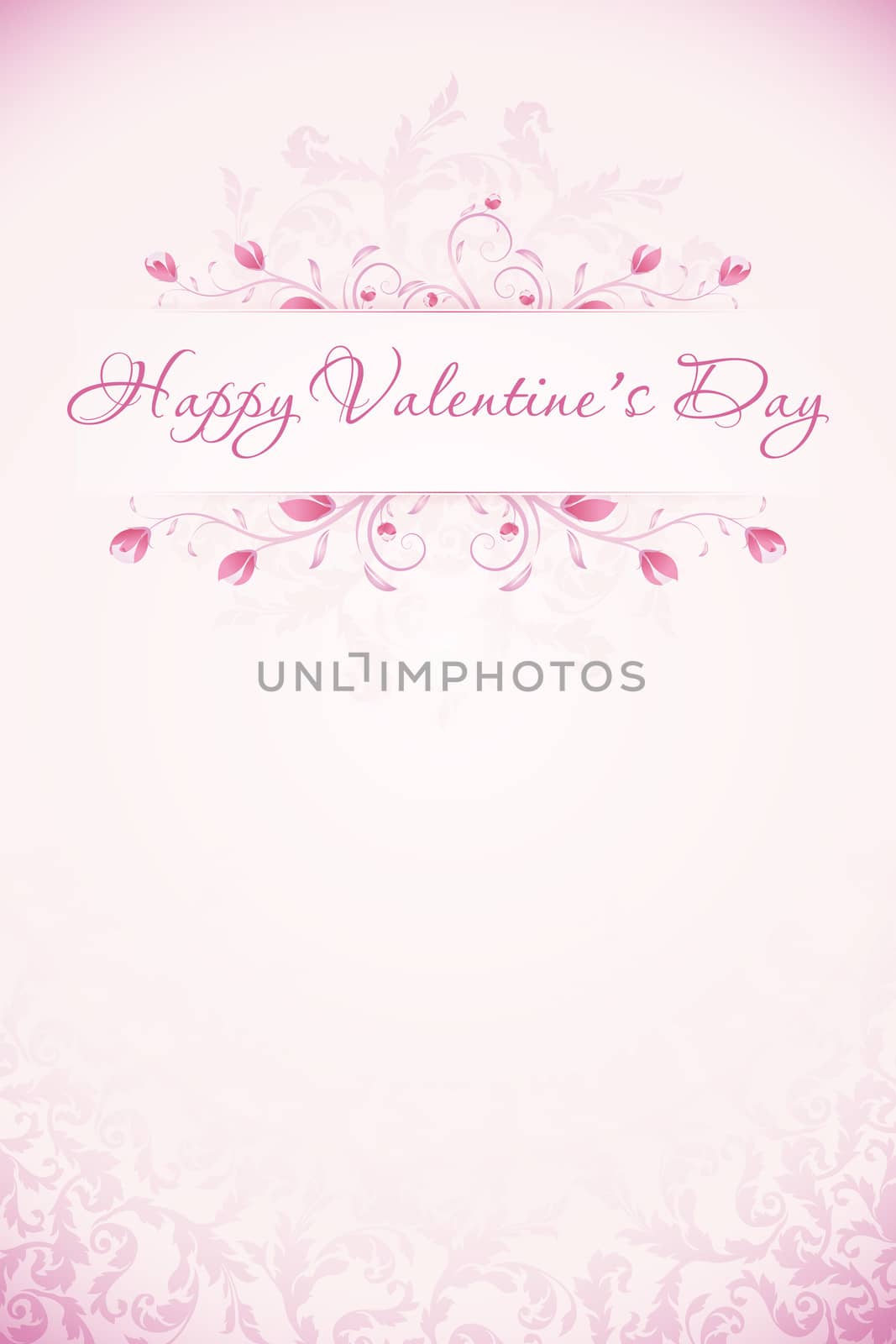 Valentines Day Greeting Card with Ornaments