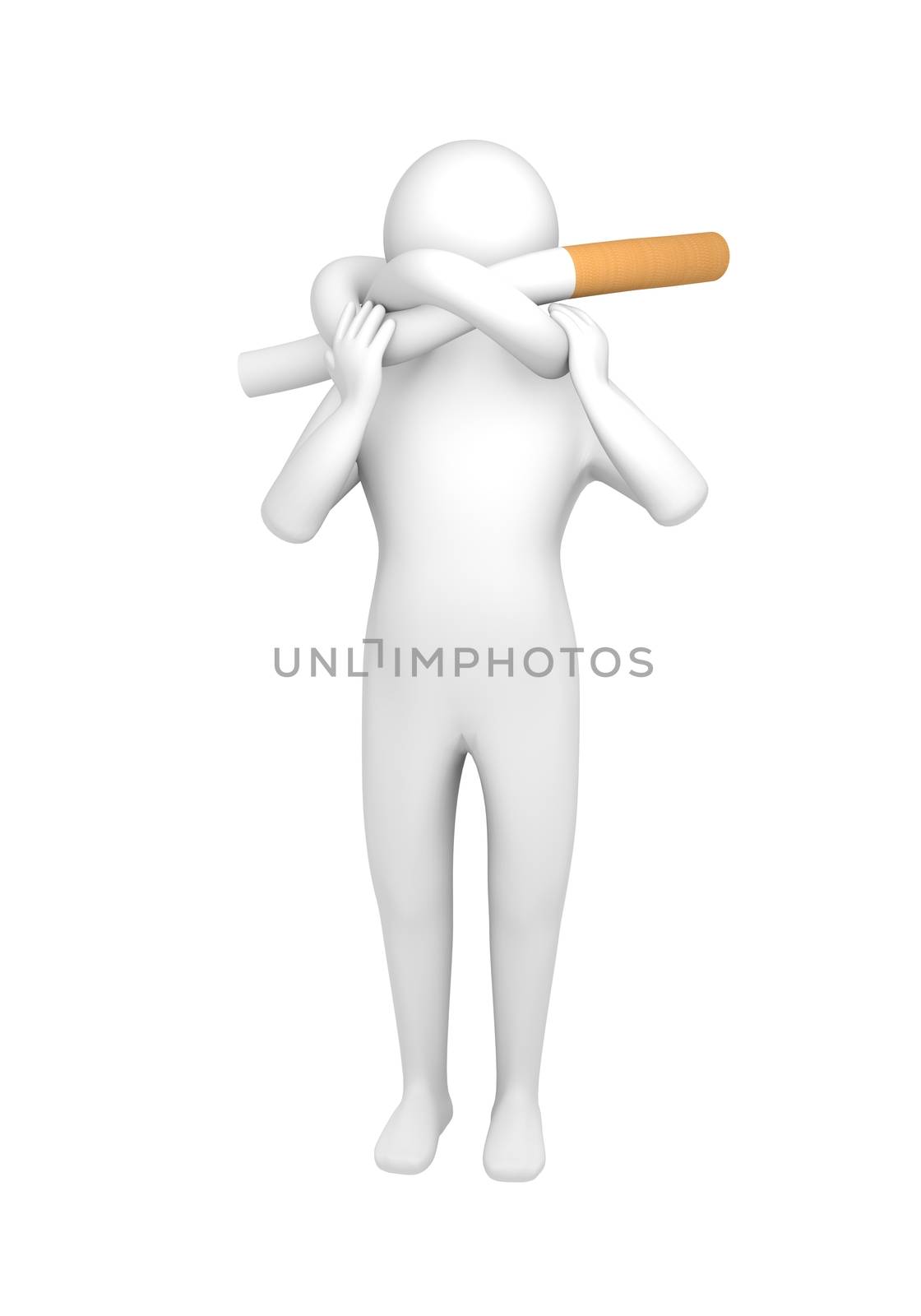 Man with knotted cigarette by midani