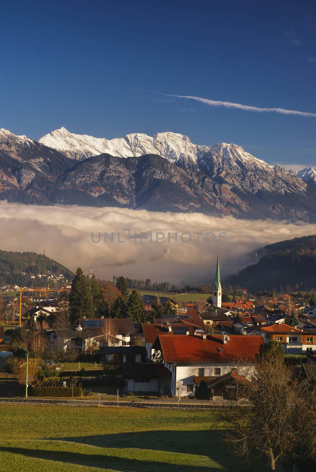 Picturesque village in Tirol Alps near Innsbruck