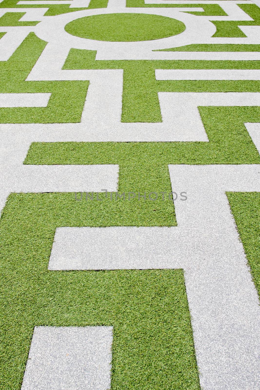 Detail of a grass labyrinth