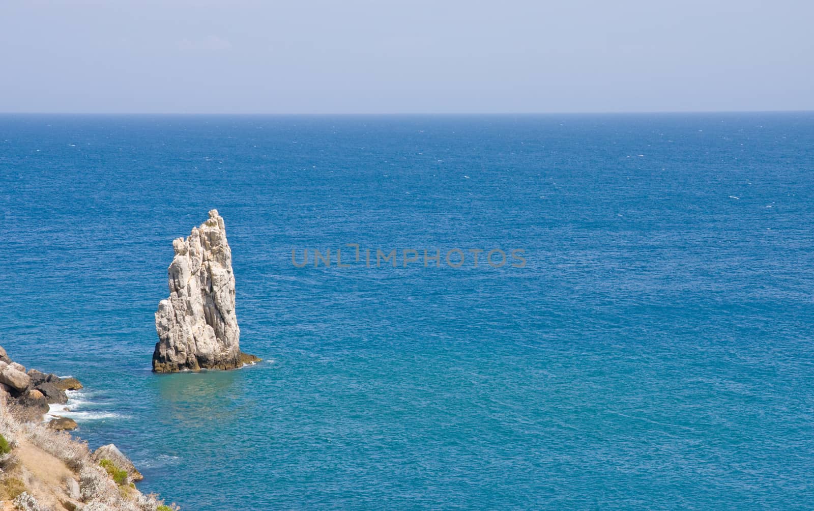 Sea with rocks near the Yalta in Crimea.Ukraine