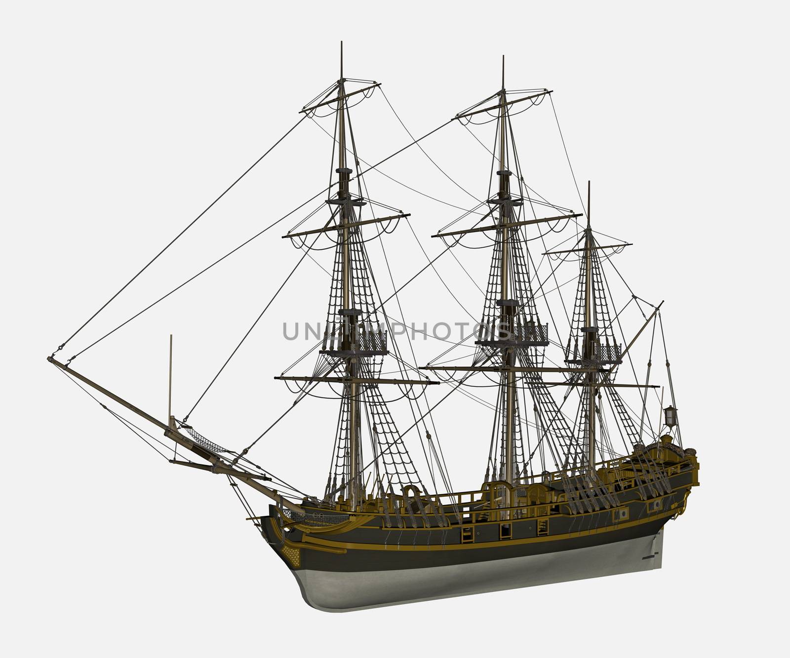 Licorne ship - 3D render by Elenaphotos21