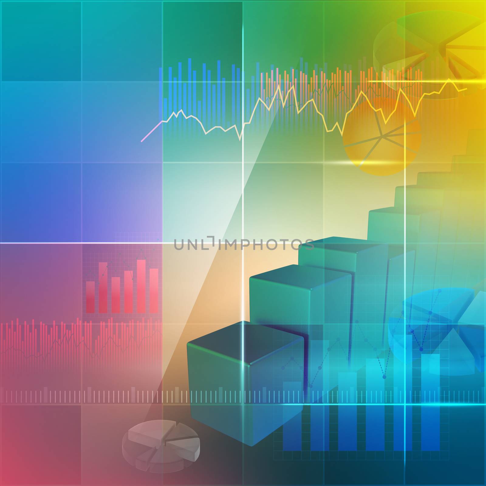 Colorful background for illustrating business