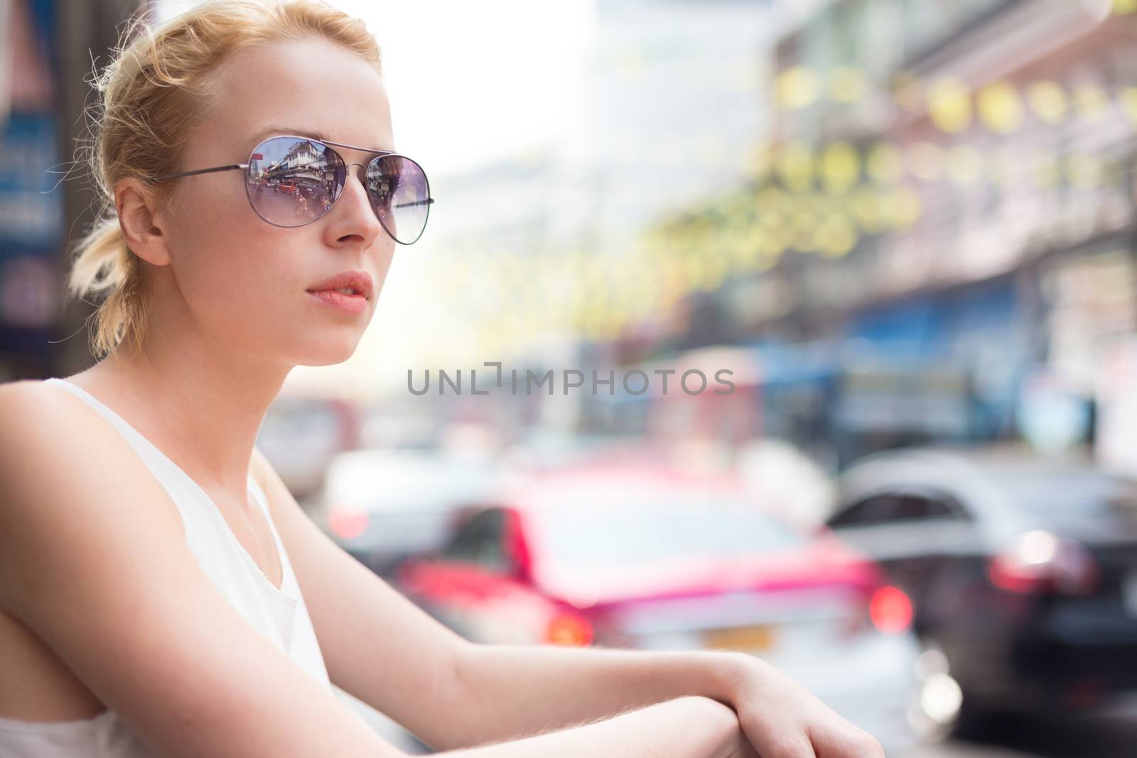 Stylish Female Traveler in Bangkok. by kasto