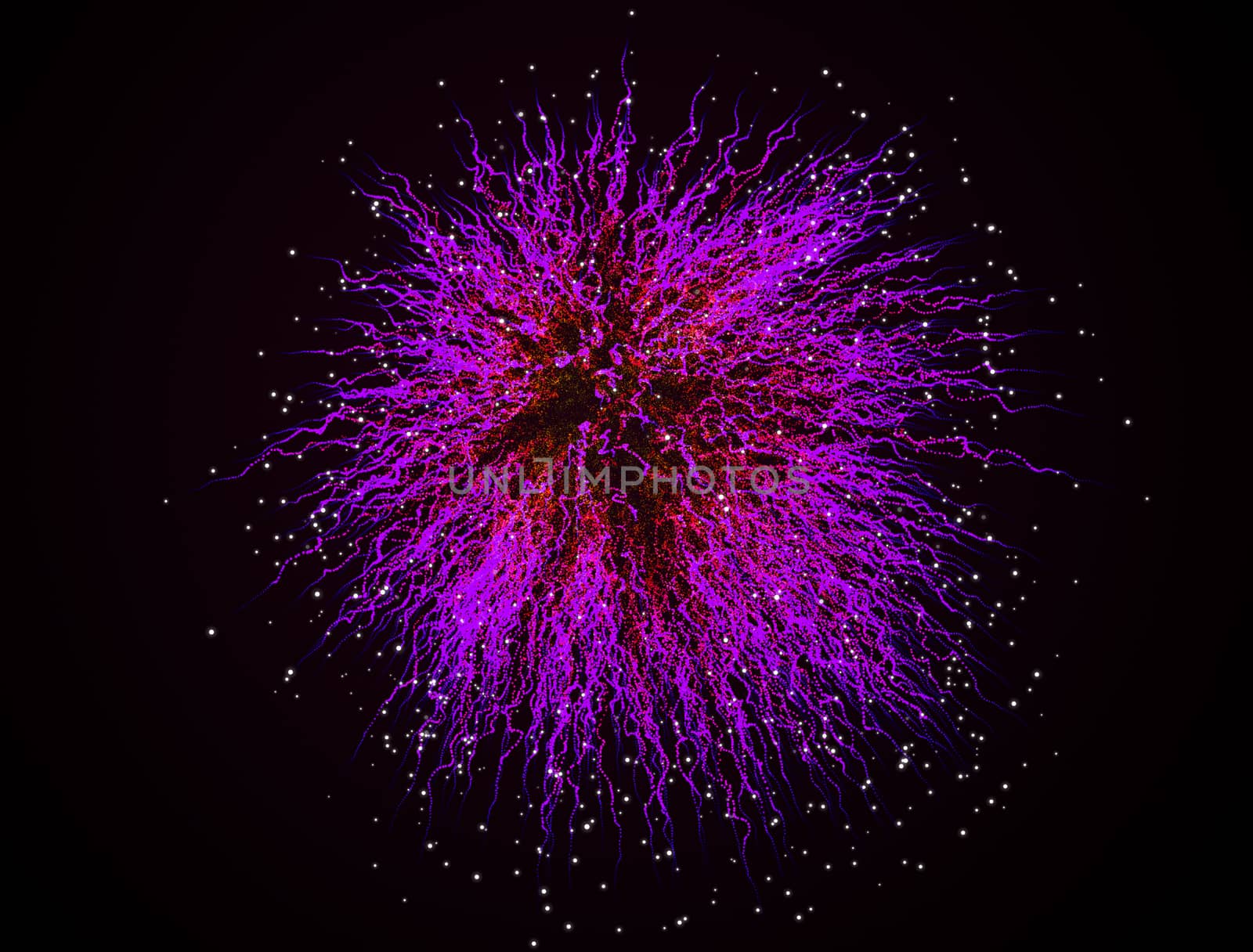 Pink fireworks on background