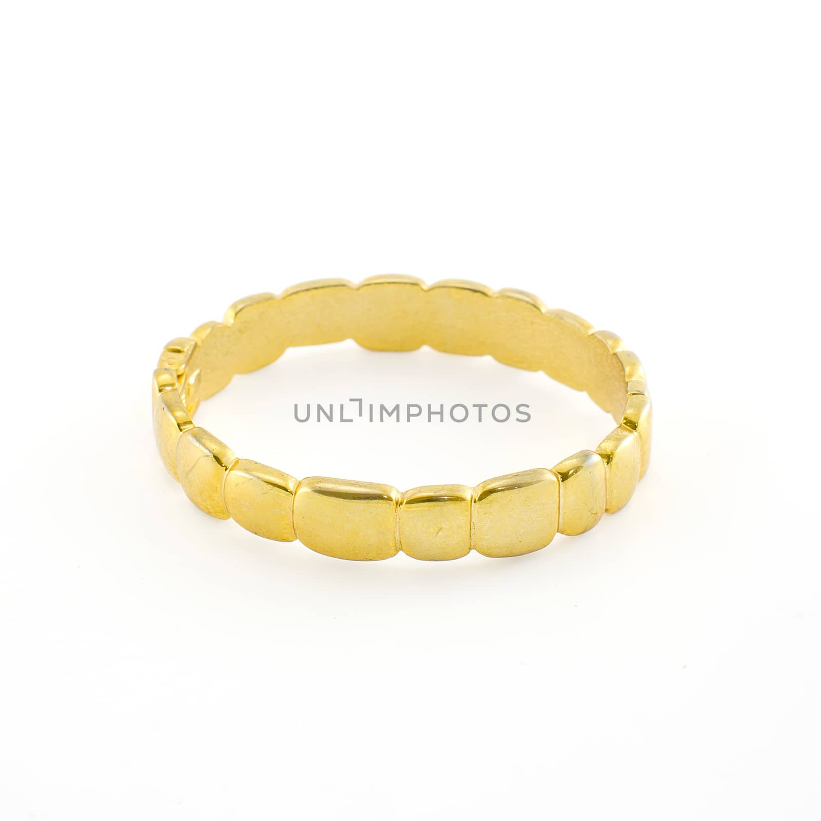 antique gold bracelet on white background by art9858