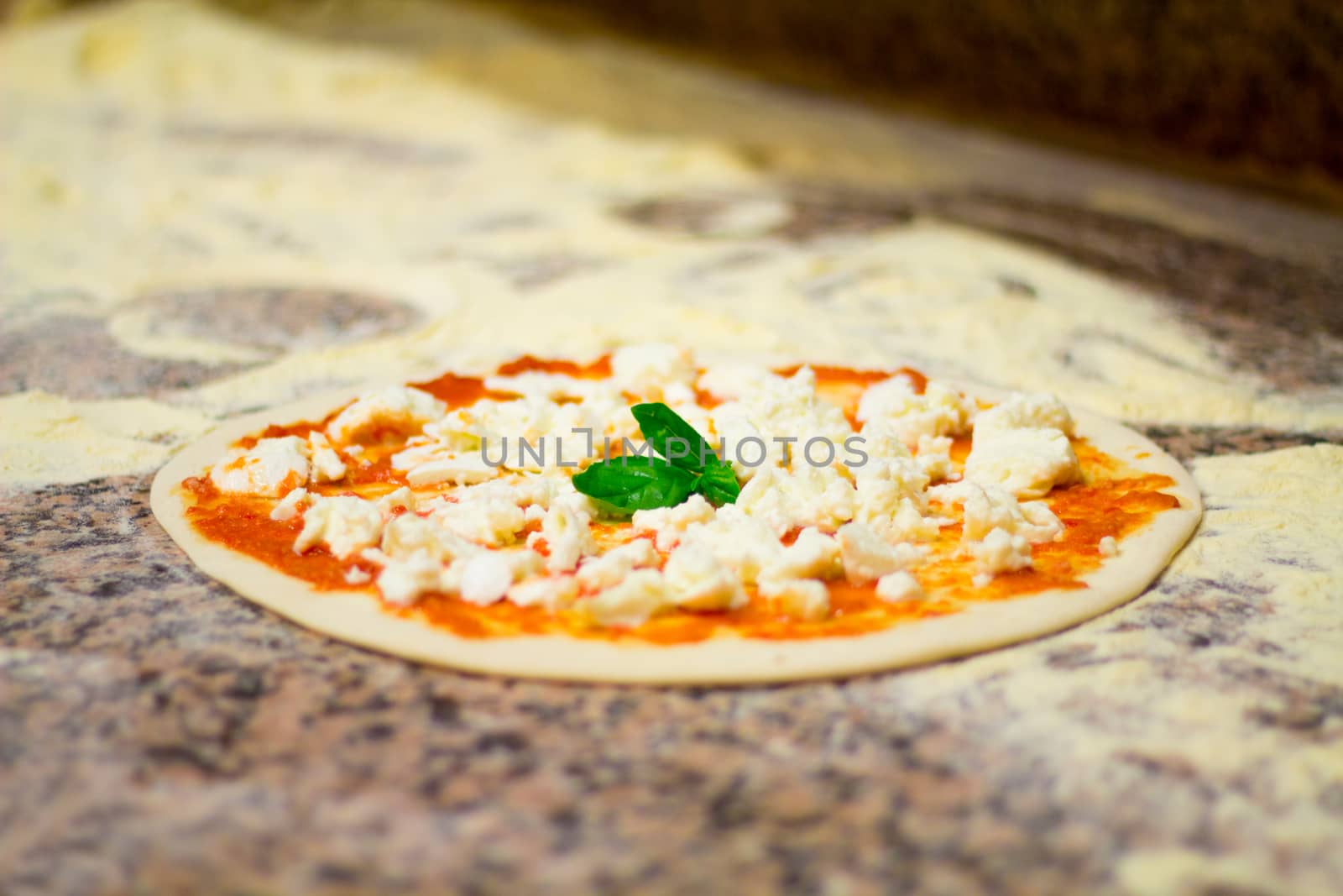 Close-up pizza from naples resturant by Carbonas