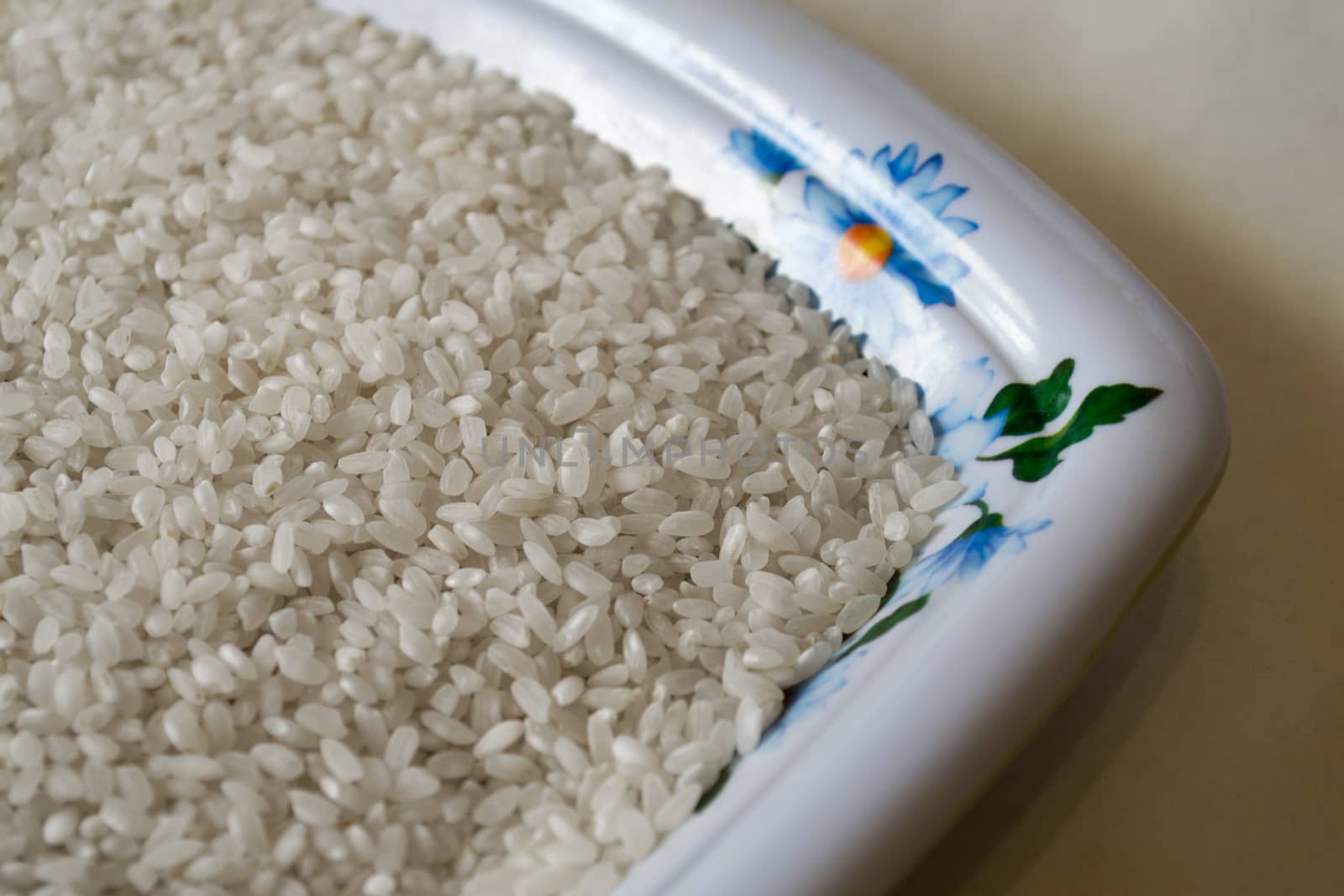 Photo of rice premium in a white plate