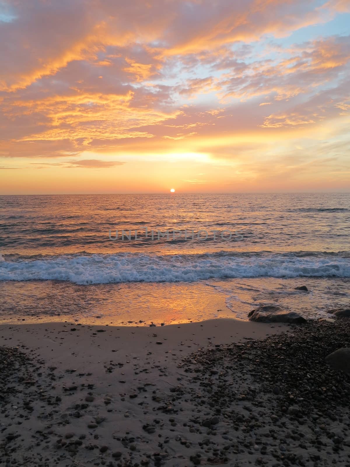 Beach in Old Skagen at sunset