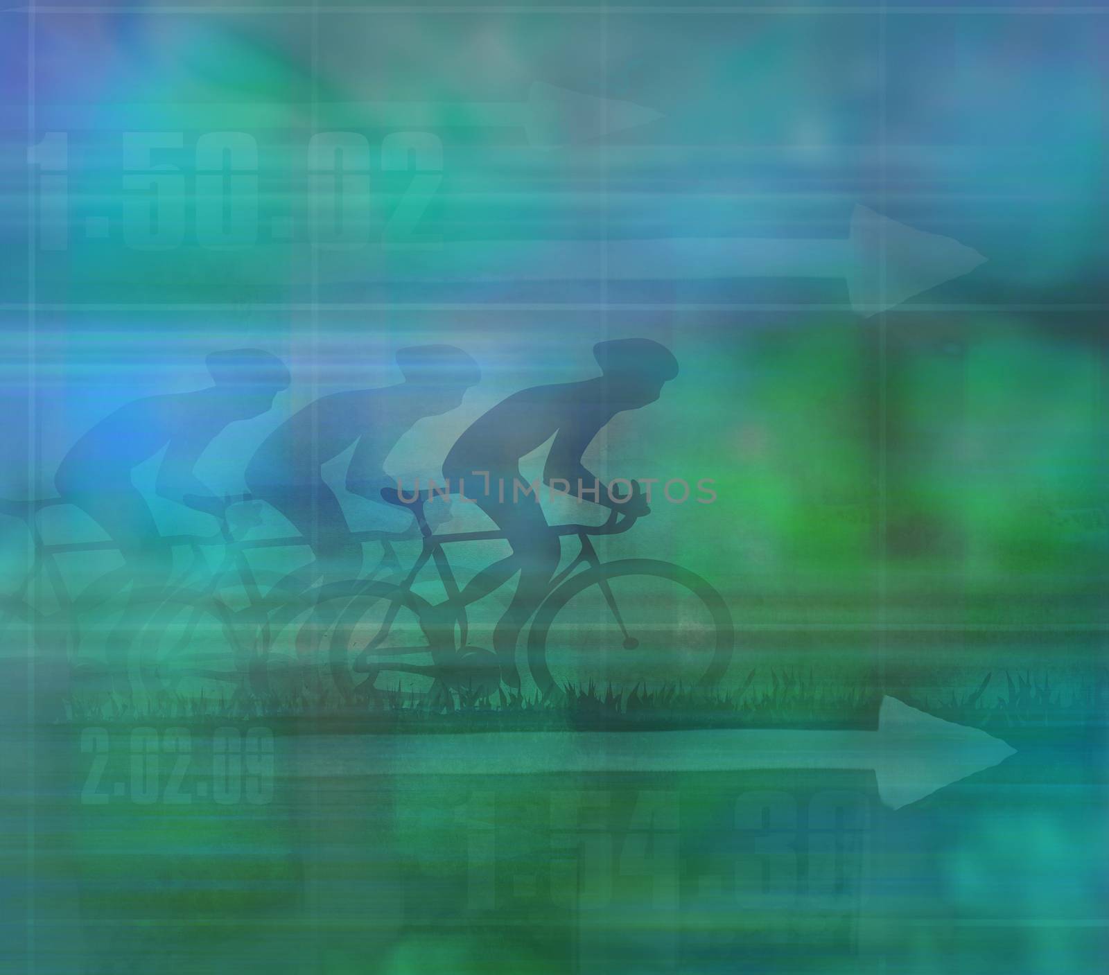 Cycling Design, dark Background by JackyBrown