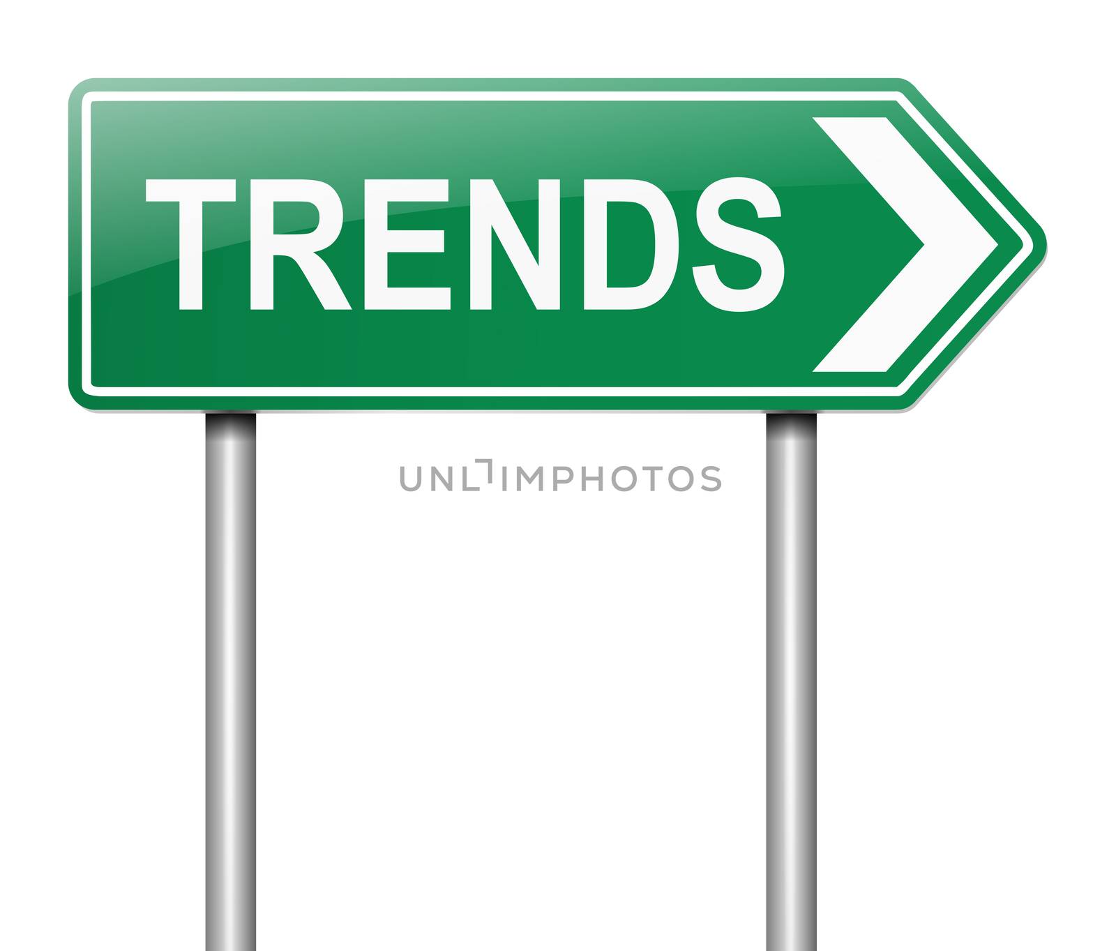 Illustration depicting a sign with a trendsl concept.
