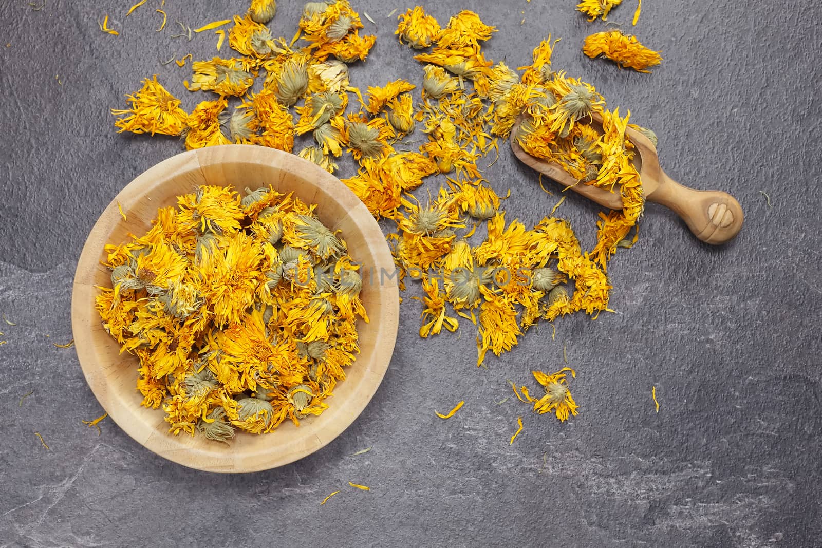 Dried calendula or marigold flowers by Slast20