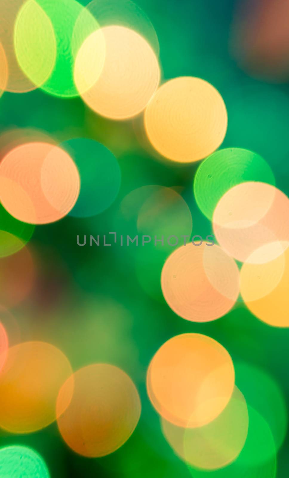 Abstract circular green bokeh abstract light background