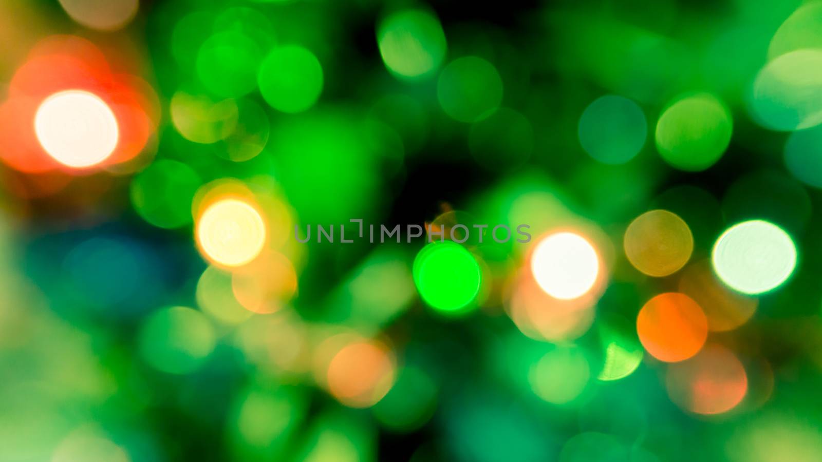 Abstract circular green bokeh abstract light background