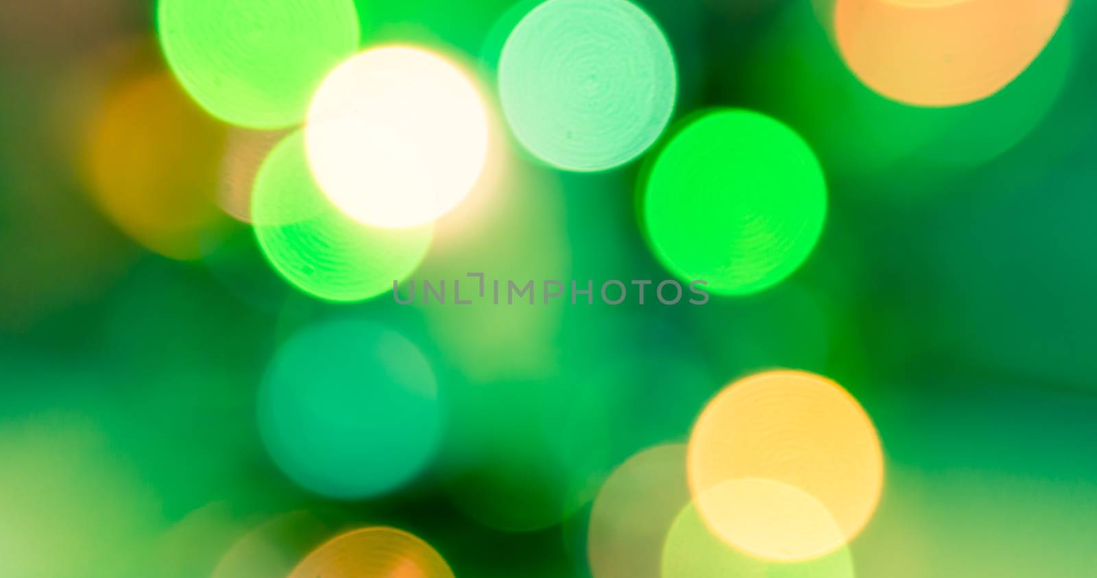 Abstract circular green bokeh abstract light background