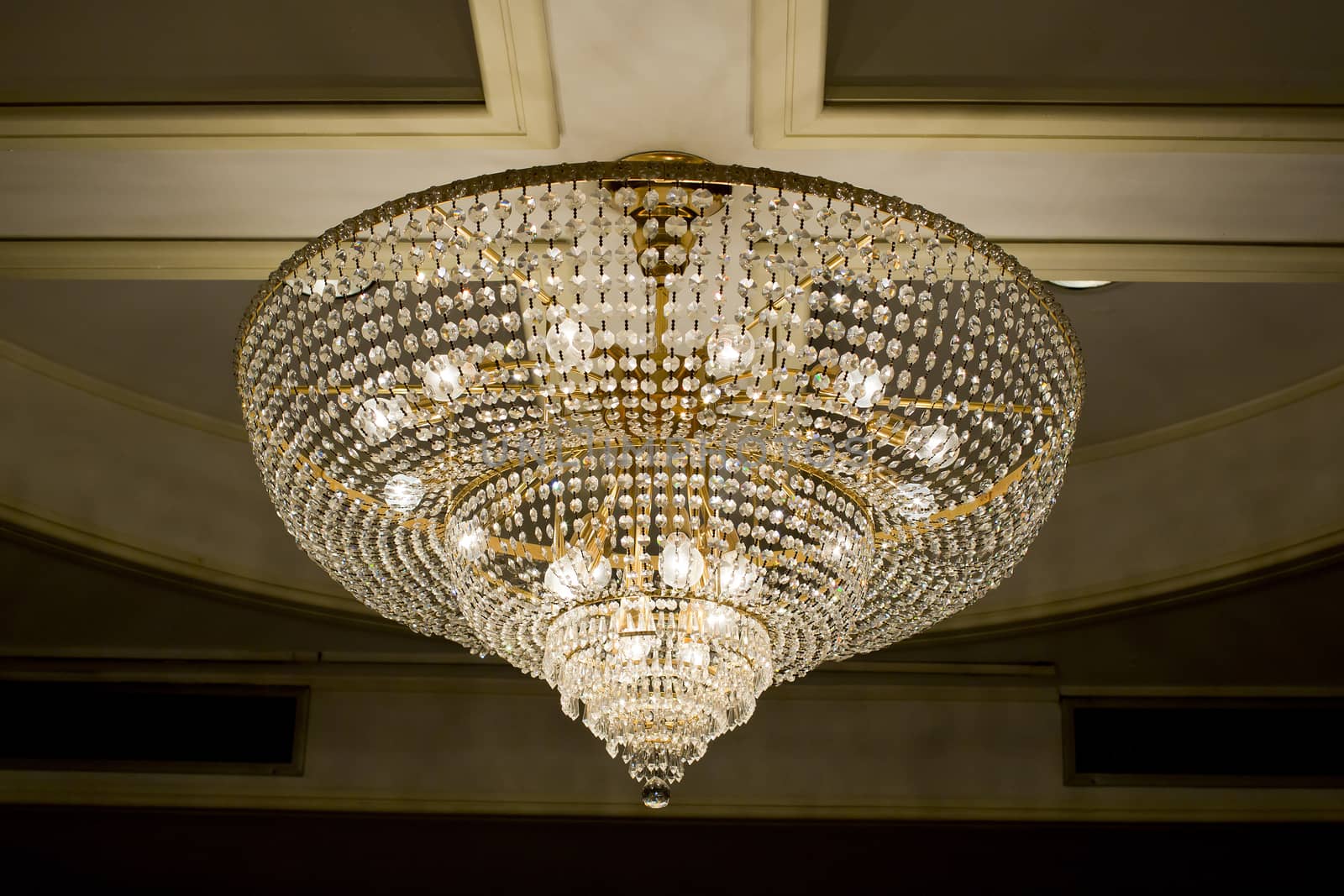 Chrystal chandelier close-up with copy space by art9858