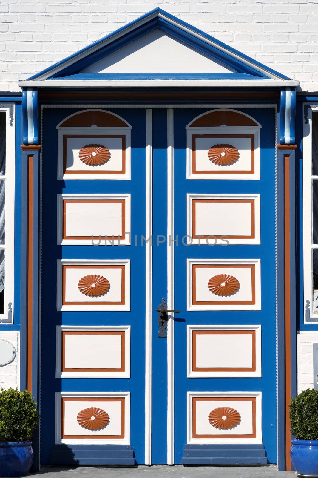 Image of a beautiful wooden door in Northern Germany