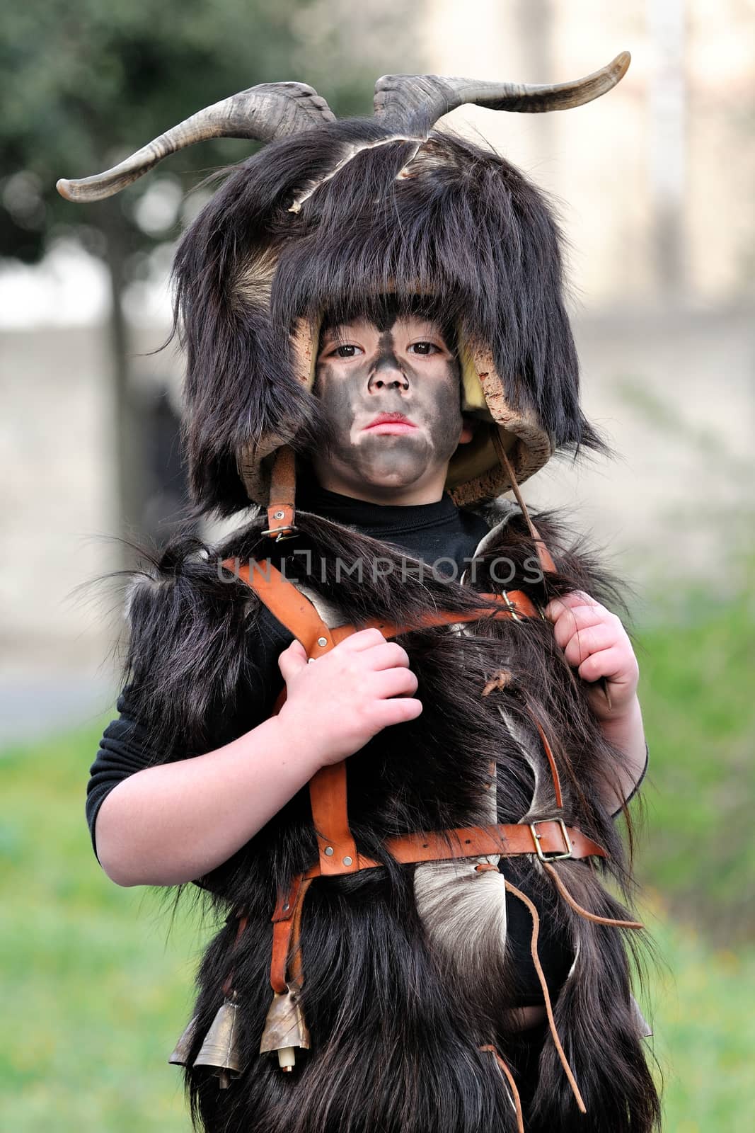 Orani, Sardinia - March 6, 2011: Parade of traditional masks of Sardinia at the Carnival of 6 March 2011 in Orani, Sardinia.