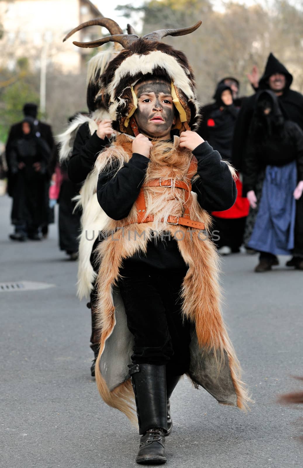 Orani, Sardinia - March 6, 2011: Parade of traditional masks of Sardinia at the Carnival of 6 March 2011 in Orani, Sardinia.