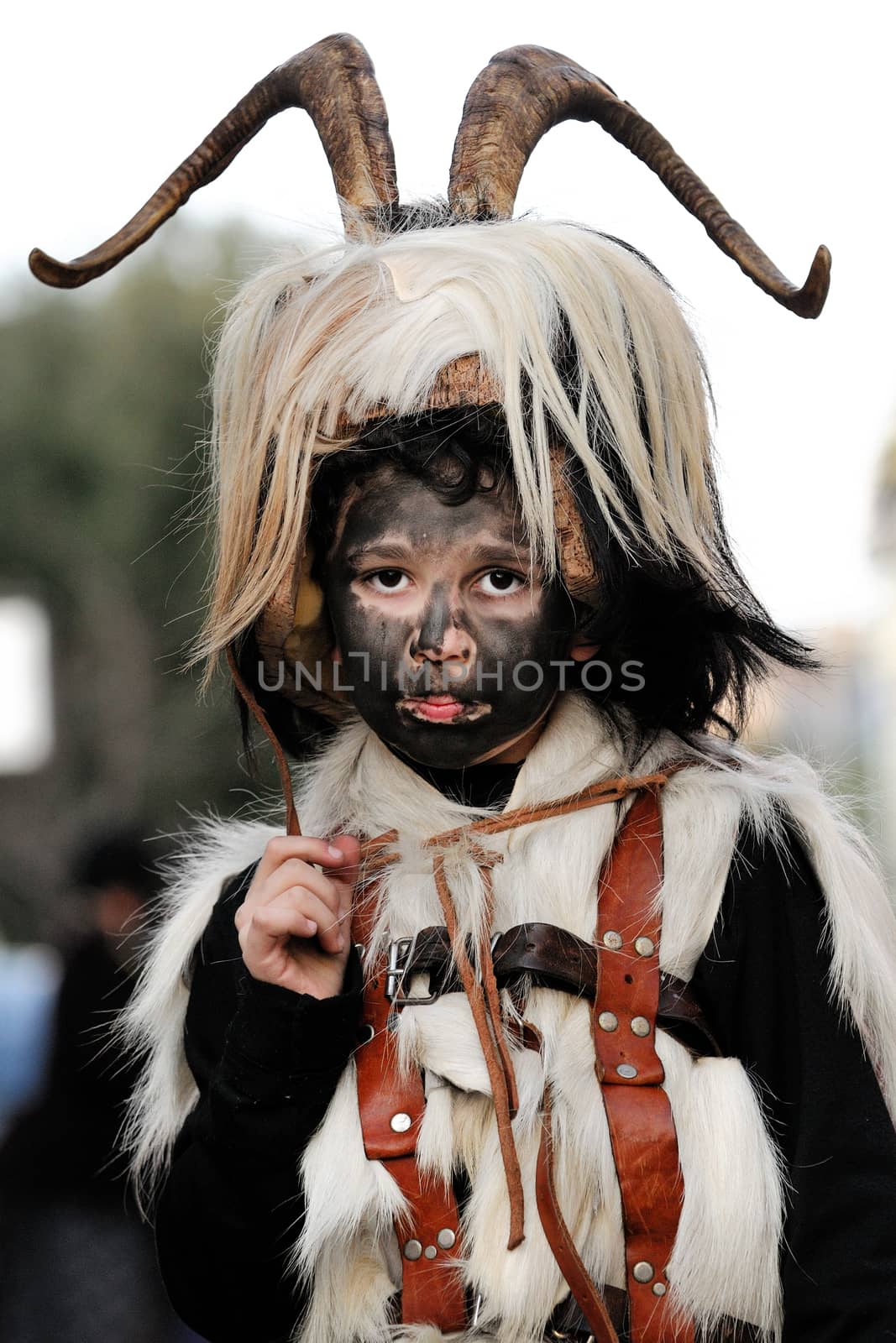 Orani, Sardinia - March 6, 2011: Parade of traditional masks of Sardinia at the Carnival of 6 March 2011 in Orani, Sardinia.