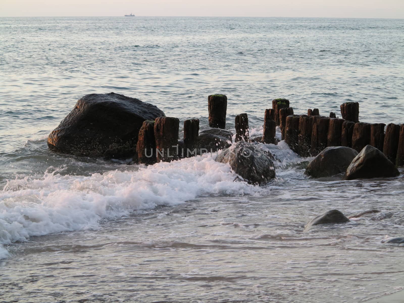 wind, waves, rocks and sea