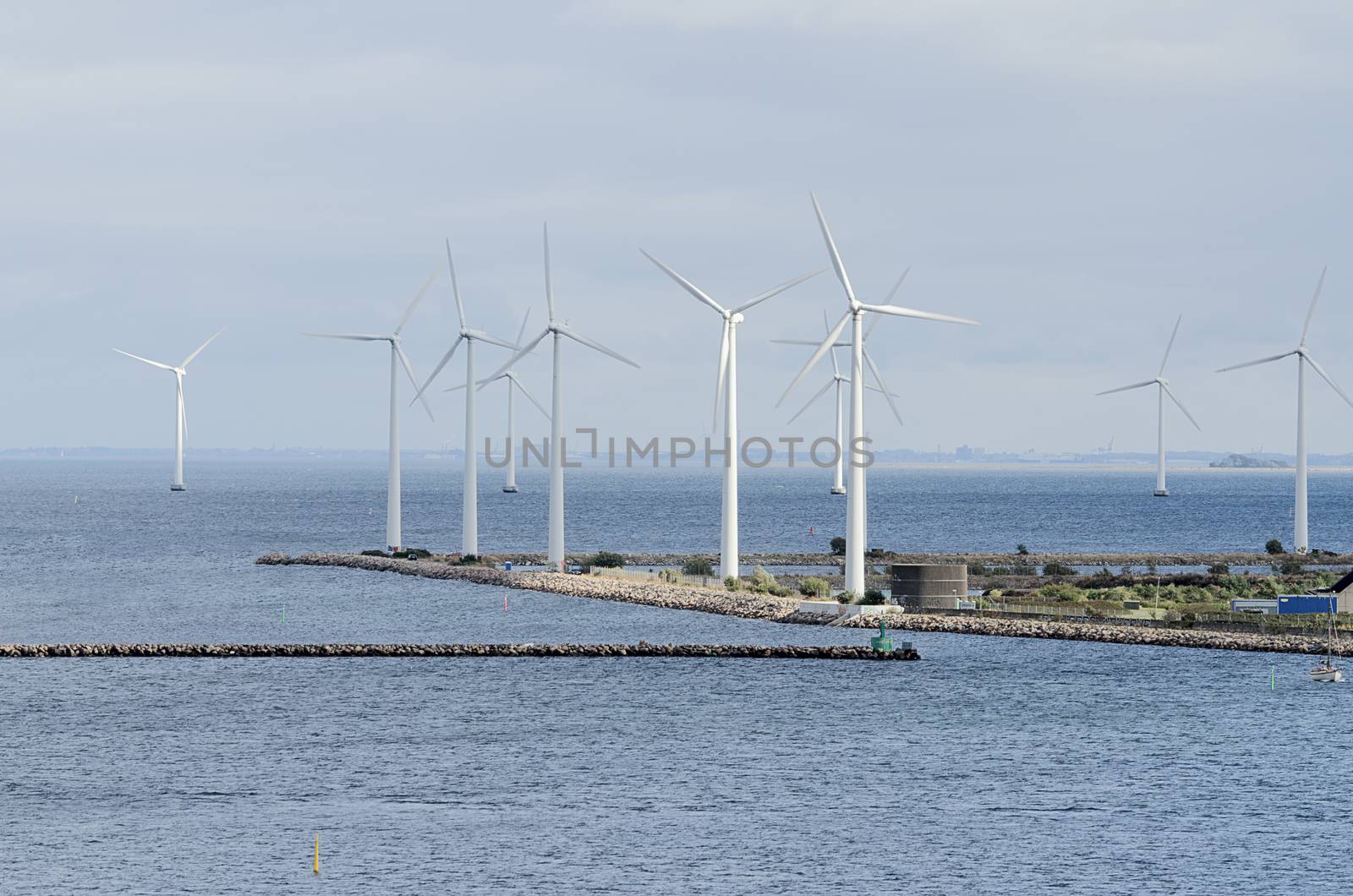 Marine wind farm in the coast of Copenhagen