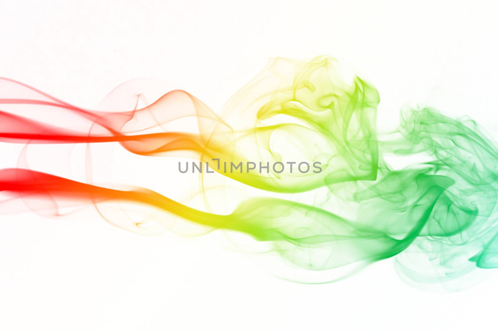 colourful Abstract smoke on white background