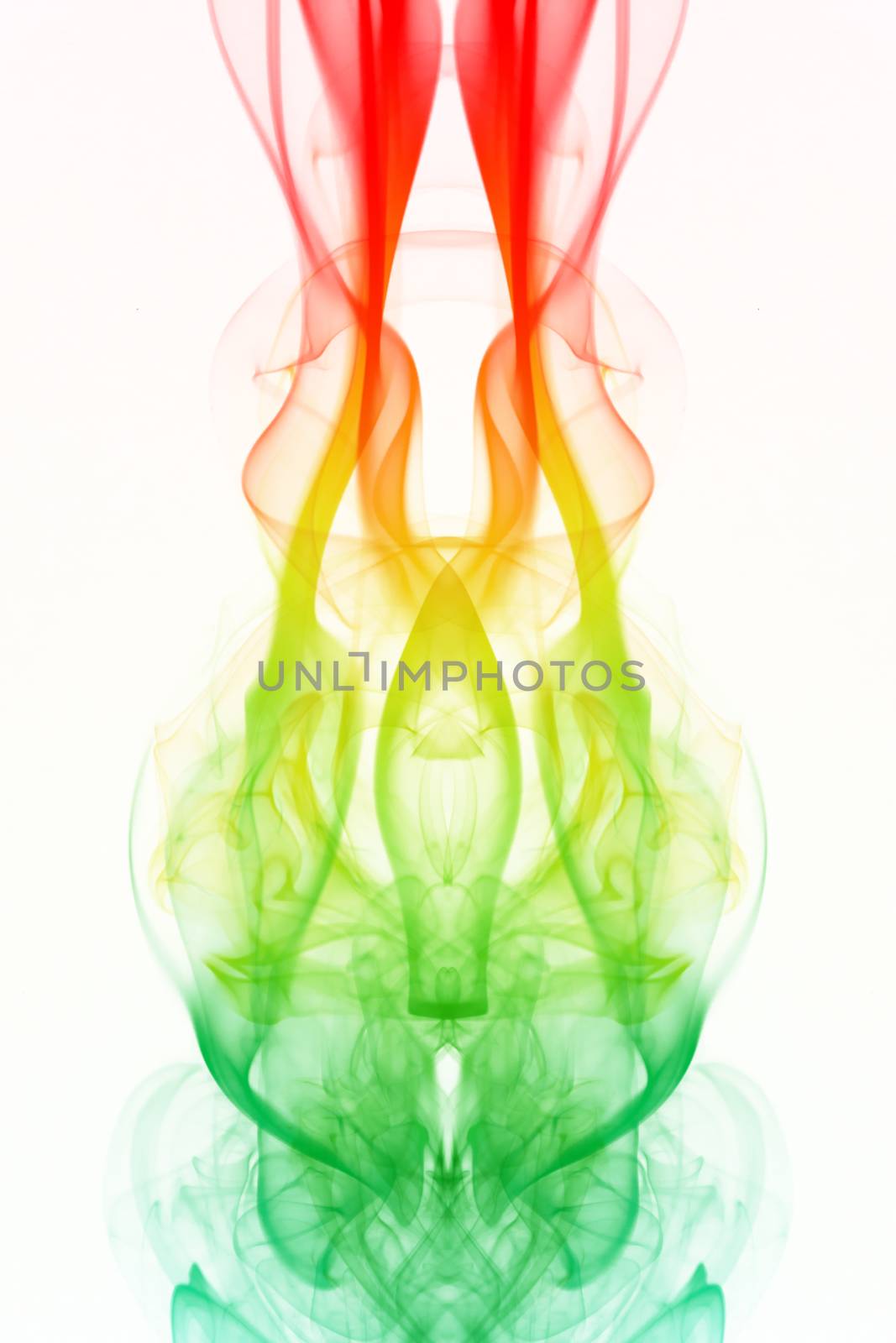 colourful Abstract smoke on white background