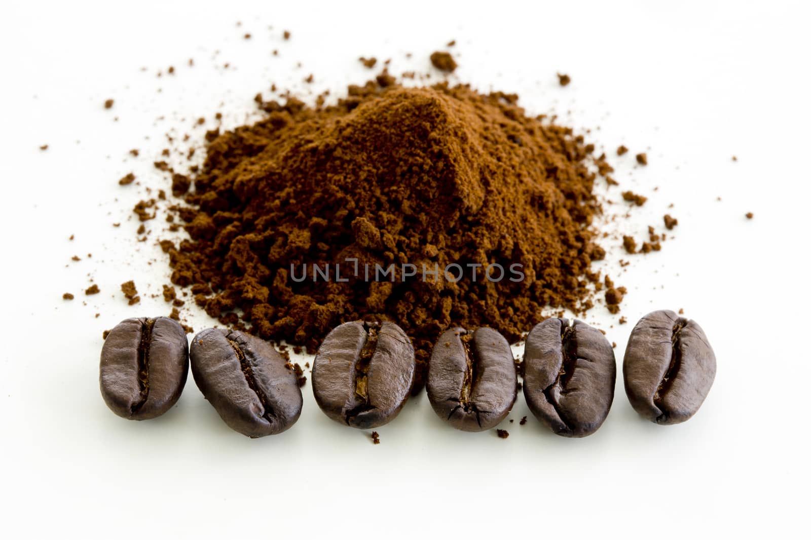 coffee beans isolated on white background by art9858