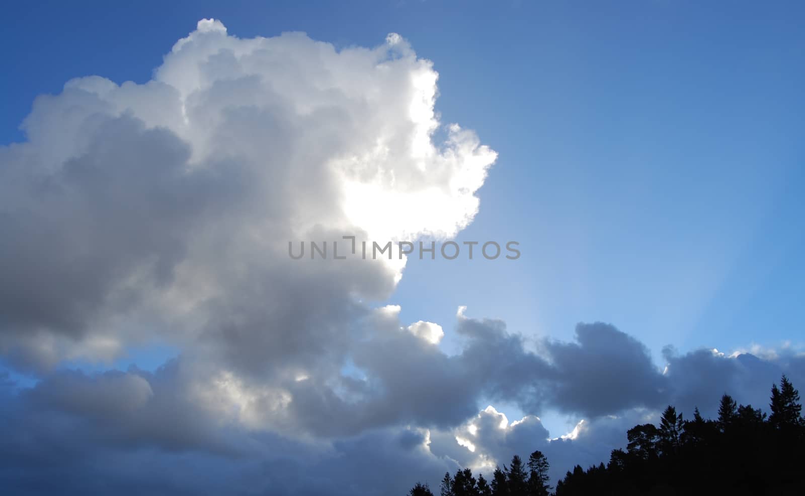 Blue sky with clouds