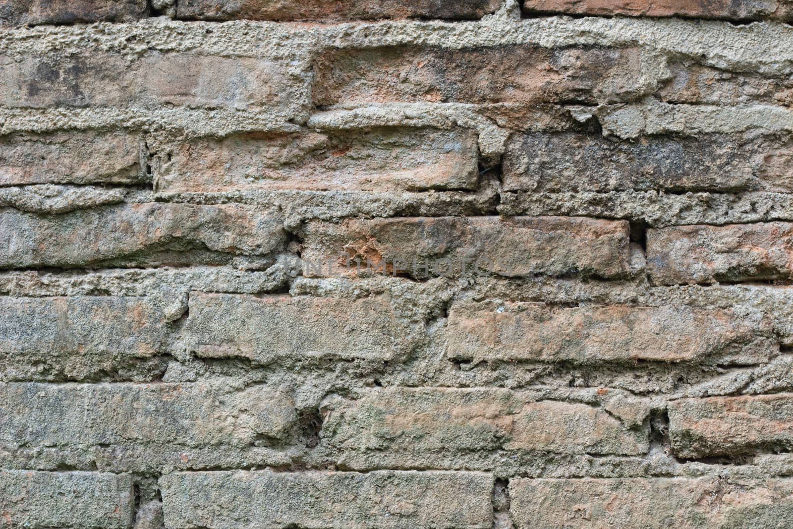 old wall of stone bricks textured background