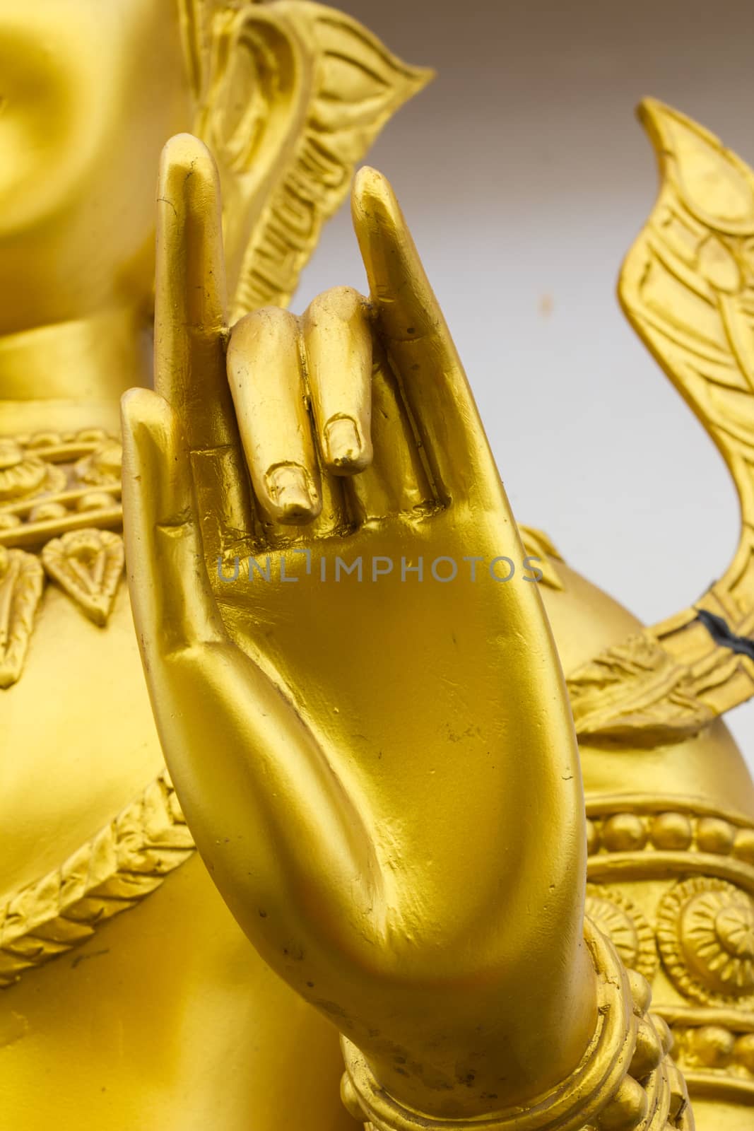 Hand of golden god statue by a3701027