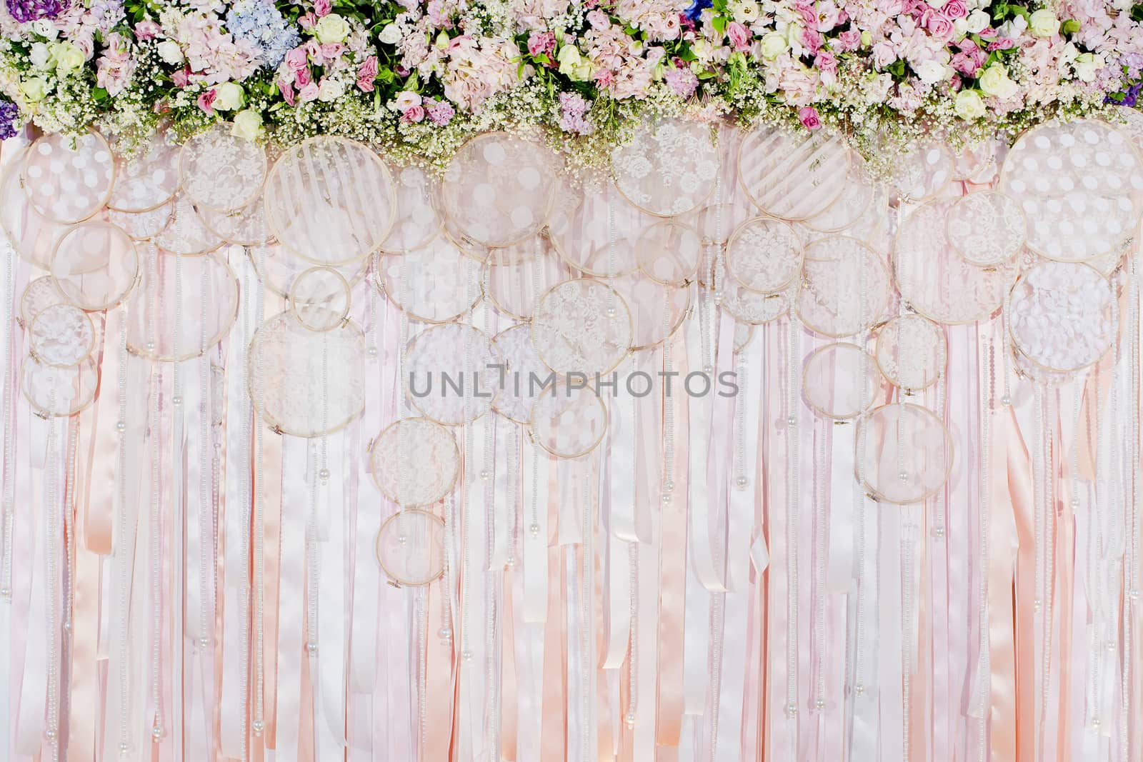 Beautiful flowers background for wedding scene by art9858