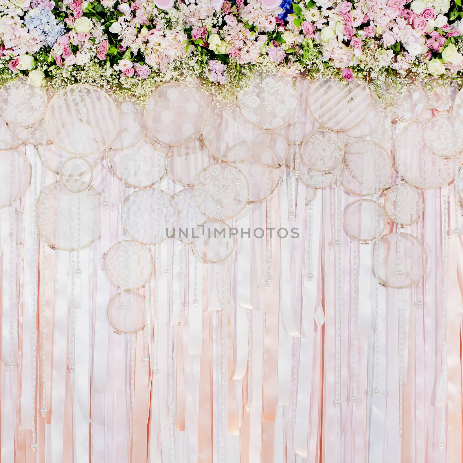 Beautiful flowers background for wedding scene by art9858