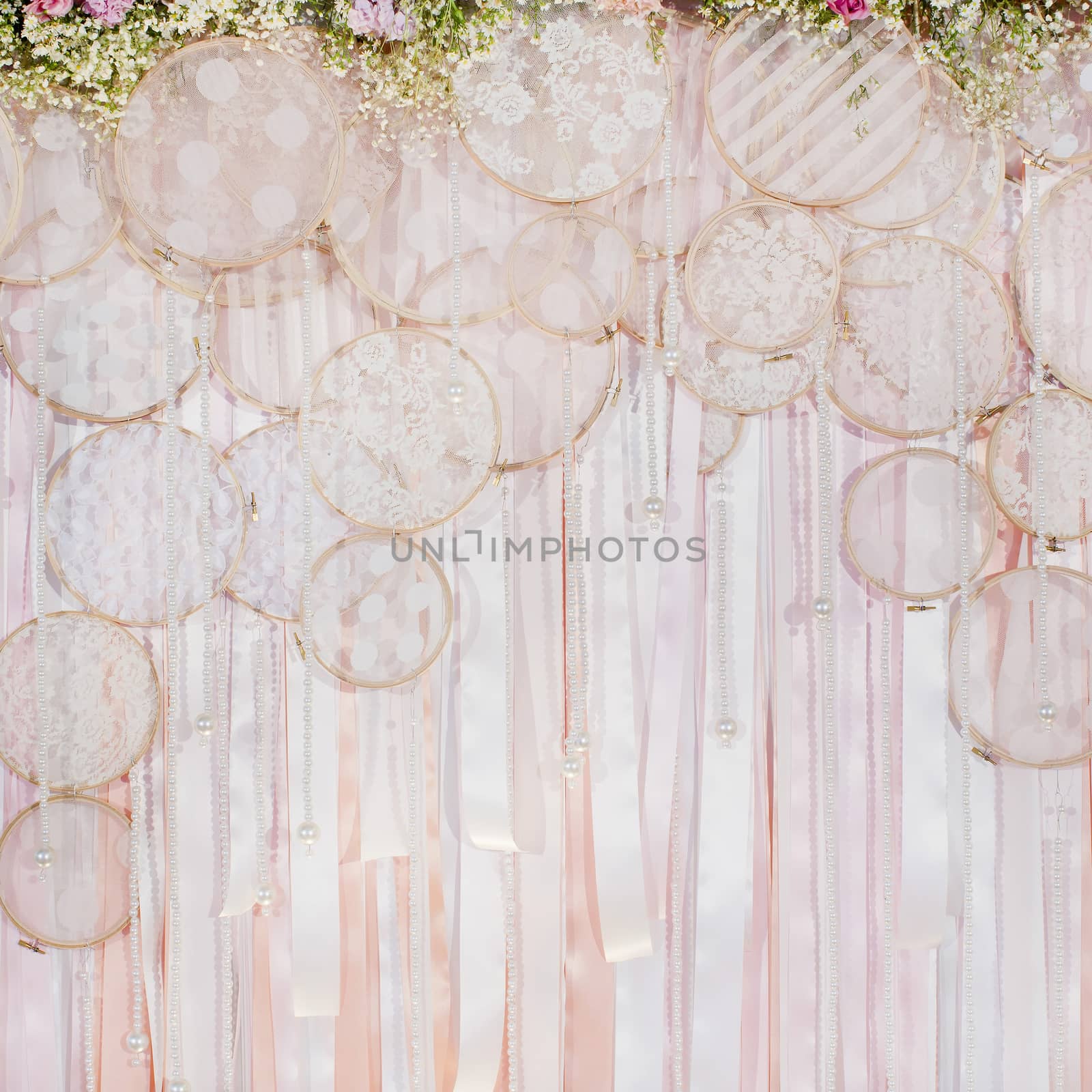 Beautiful flowers background for wedding scene by art9858