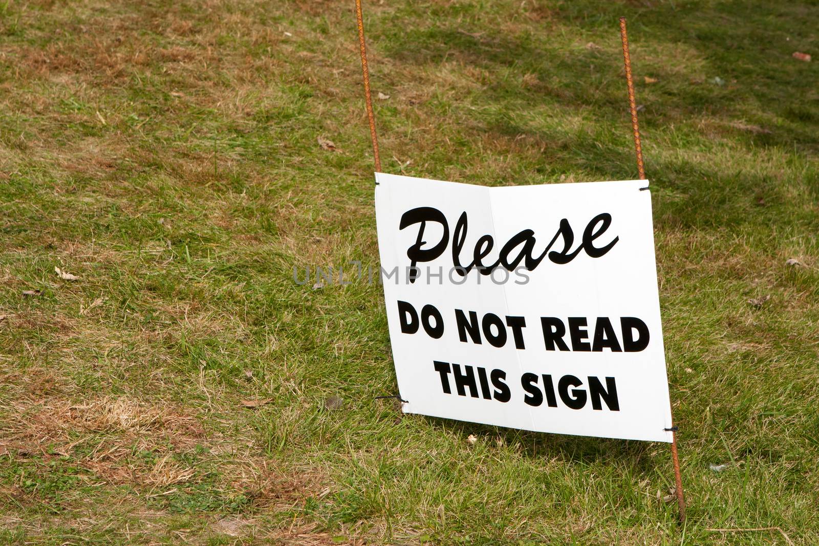Please don't read this sign sign.