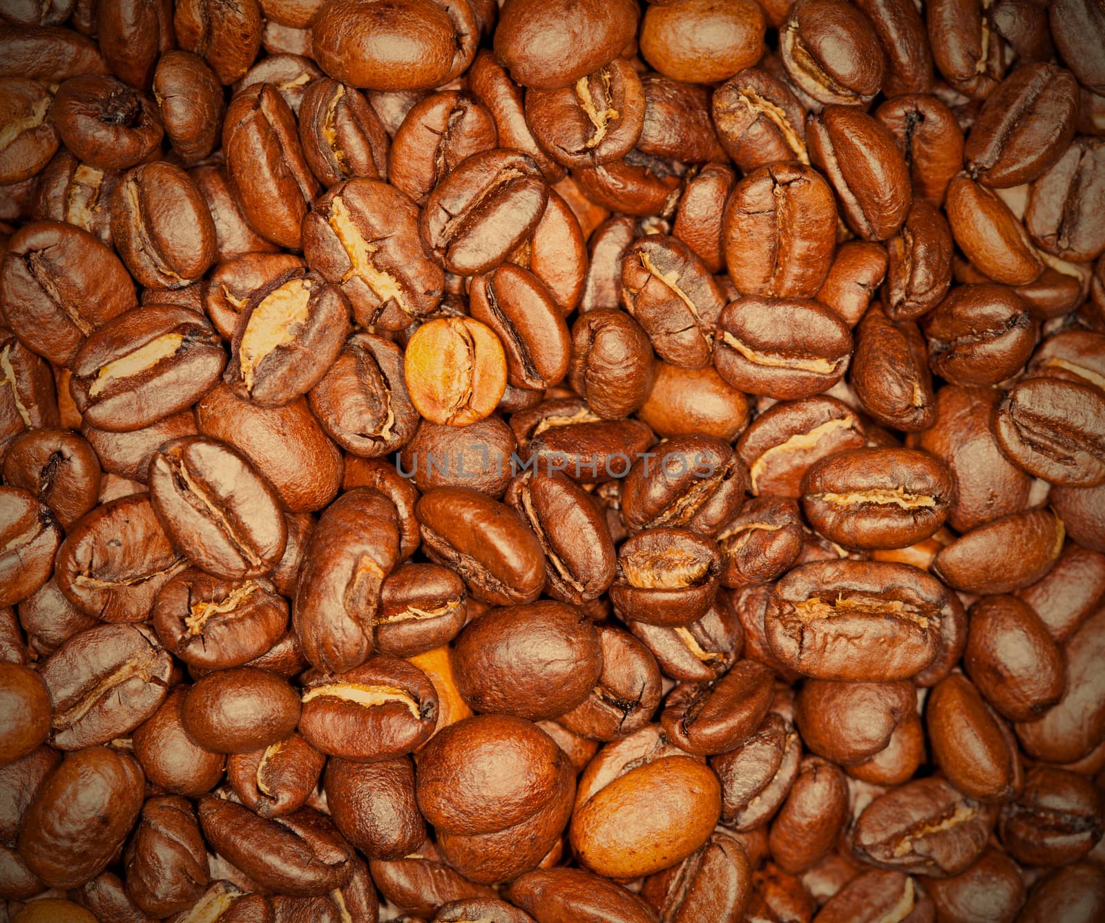 roasted coffee beans background, instagram image style