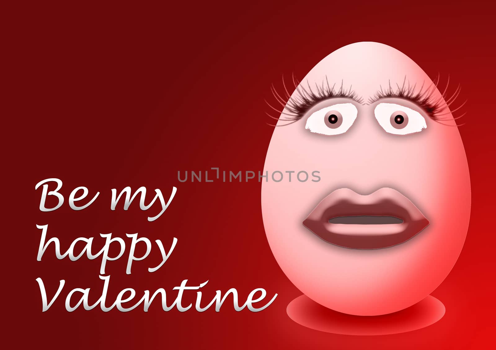 happy valentines day funny egg face