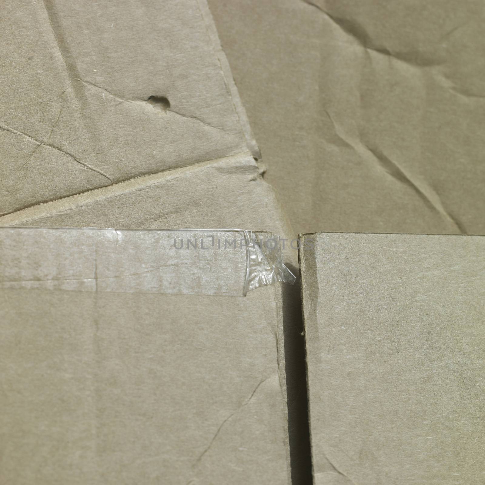 Brown used cardboard boxe edges