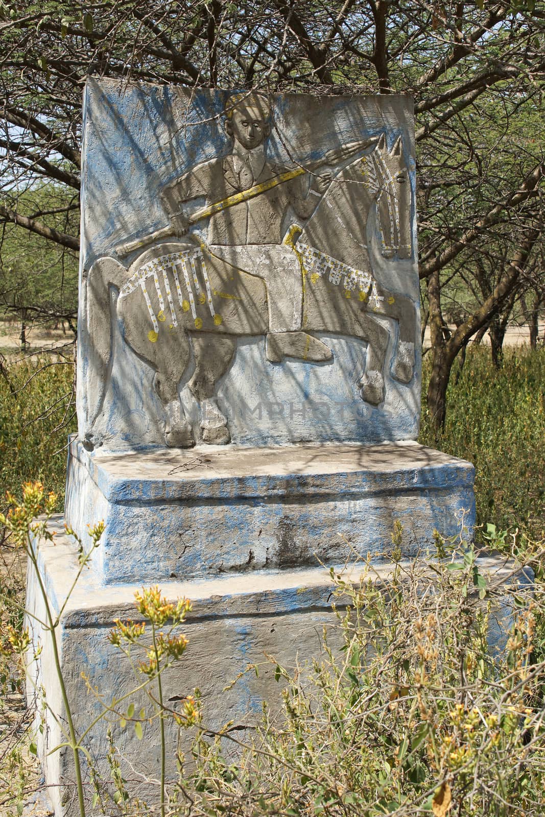 GREAT RIFT VALLEY, ETHIOPIA - NOVEMBER 15, 2014: Beautiful painted tombs of clan chiefs on November 15, 2014 in the Graet Rift Valley, Ethiopia, Africa