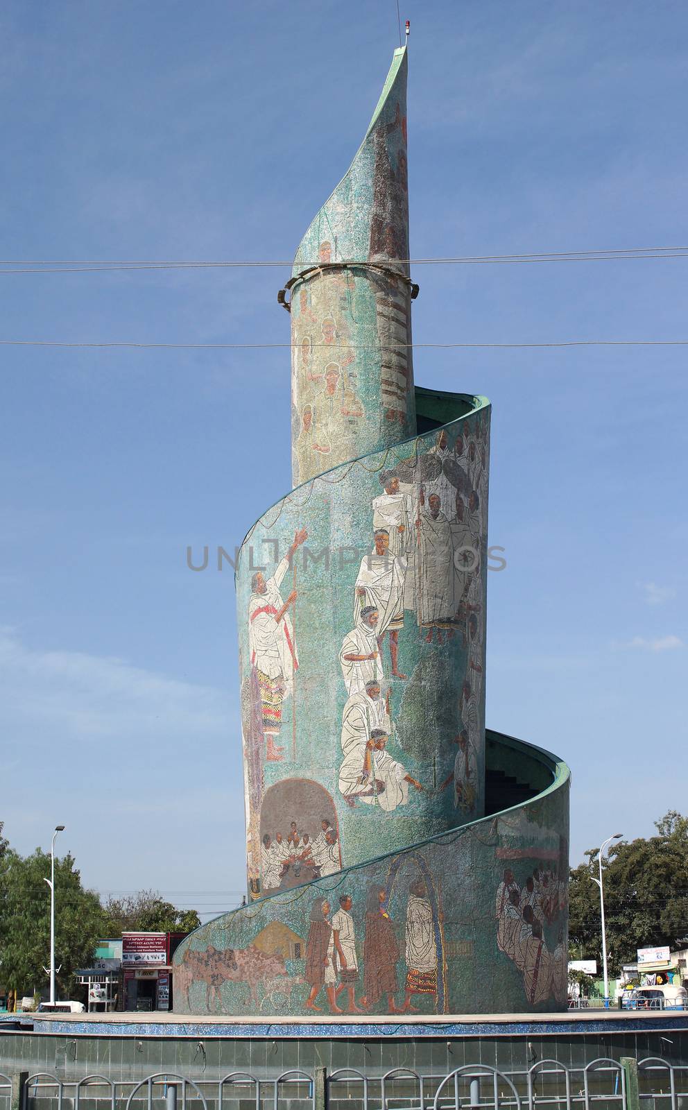 AWASSA, ETHIOPIA - NOVEMBER 15, 2014: Memorial for the different indigenous peoples of the south on November 15, 2014 in Awassa, Ethiopia, Africa