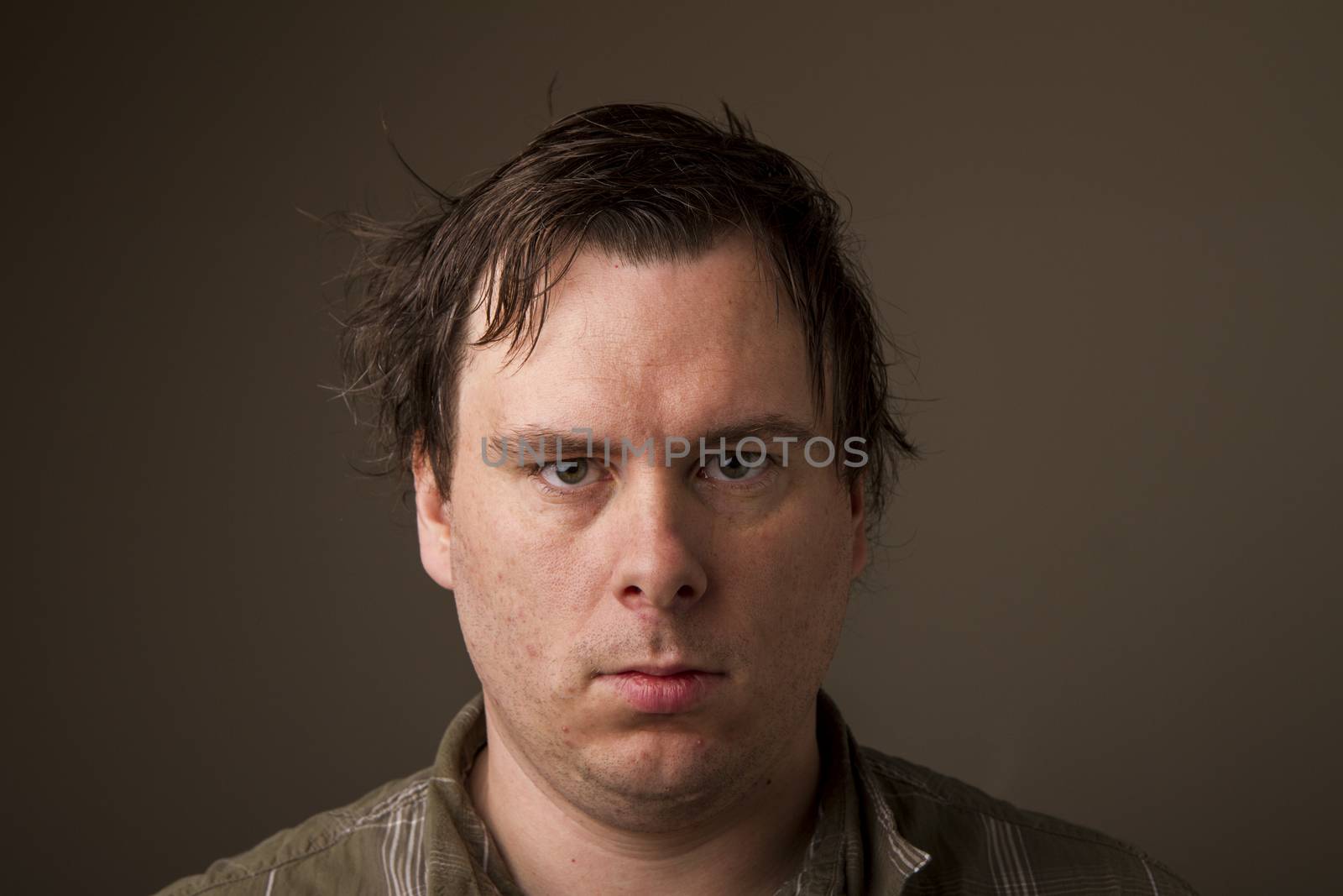 he doesn't look that happy he wants to fight