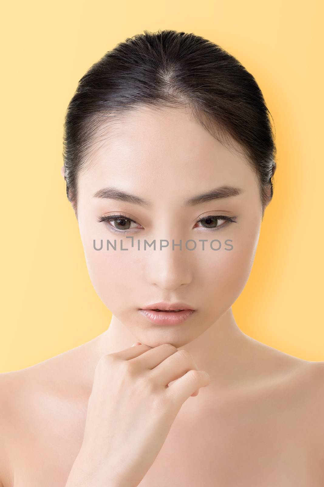 Asian beauty face by elwynn