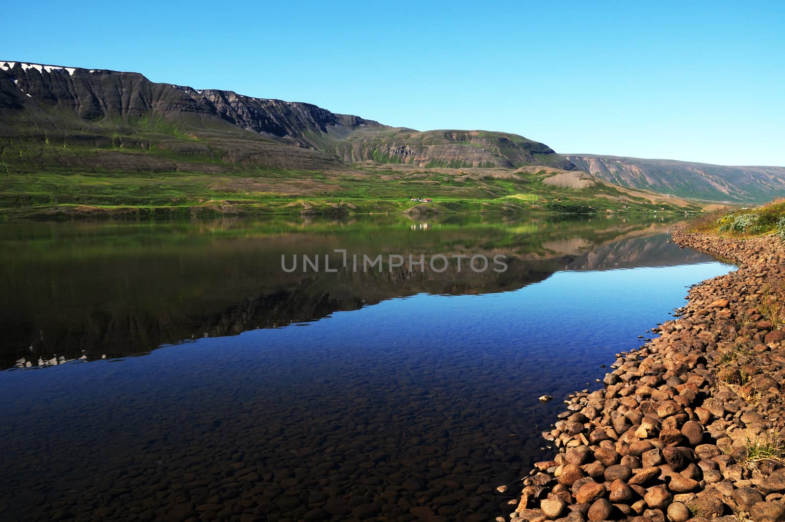 Blue river in Iceland