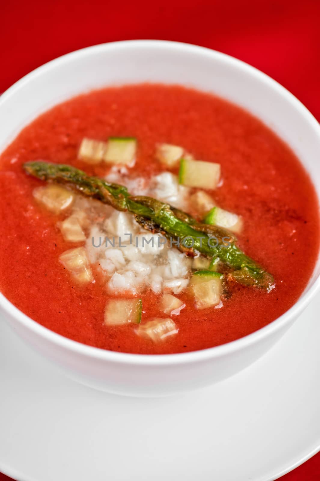 tomato soup gazpacho with vegetable