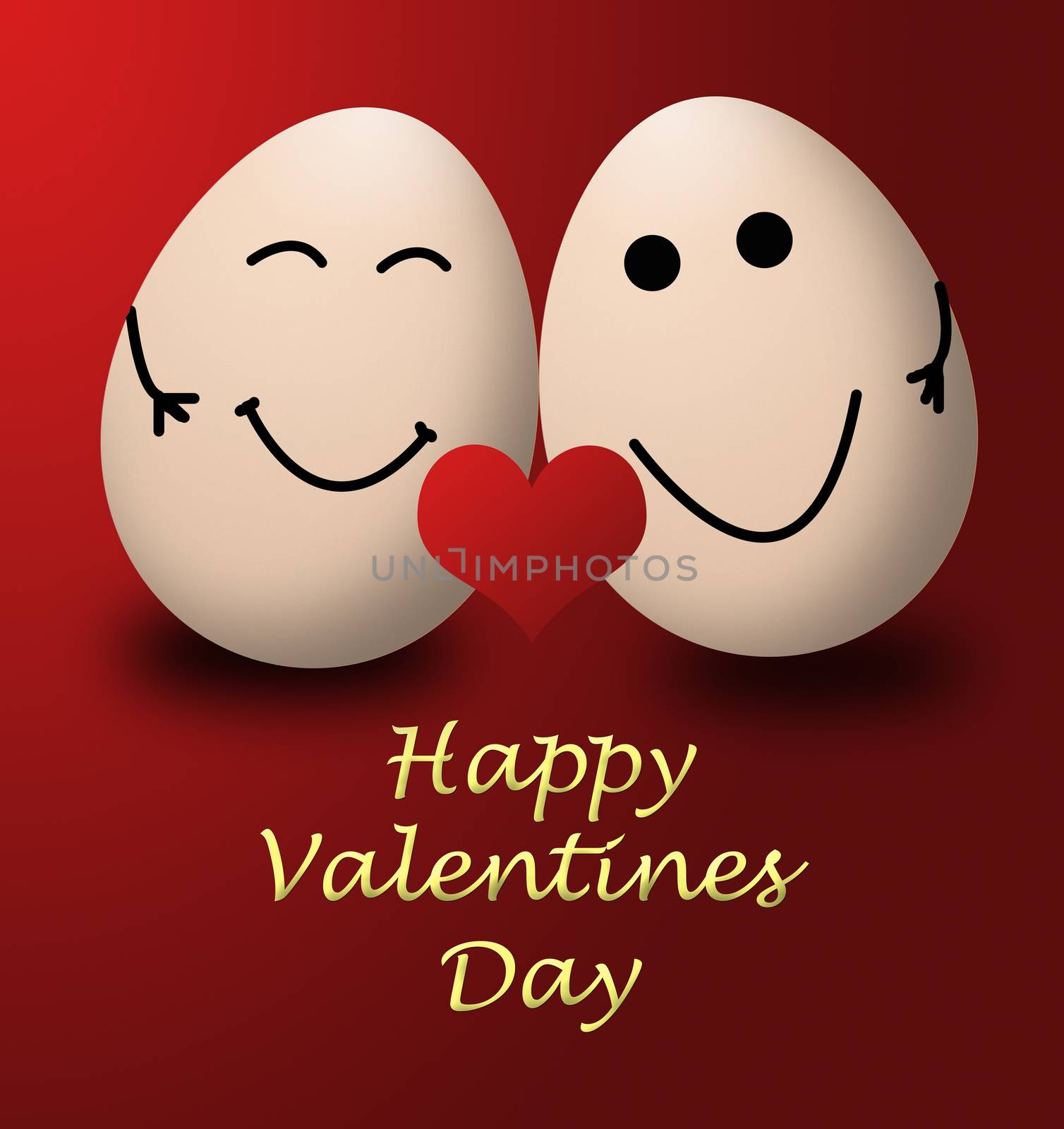 happy valentines day my egg love red heart