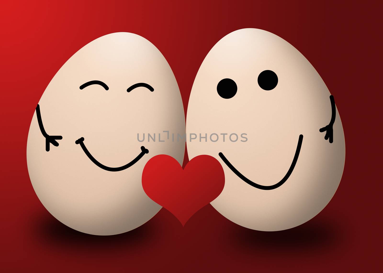 happy valentines day my egg love red heart by Havana