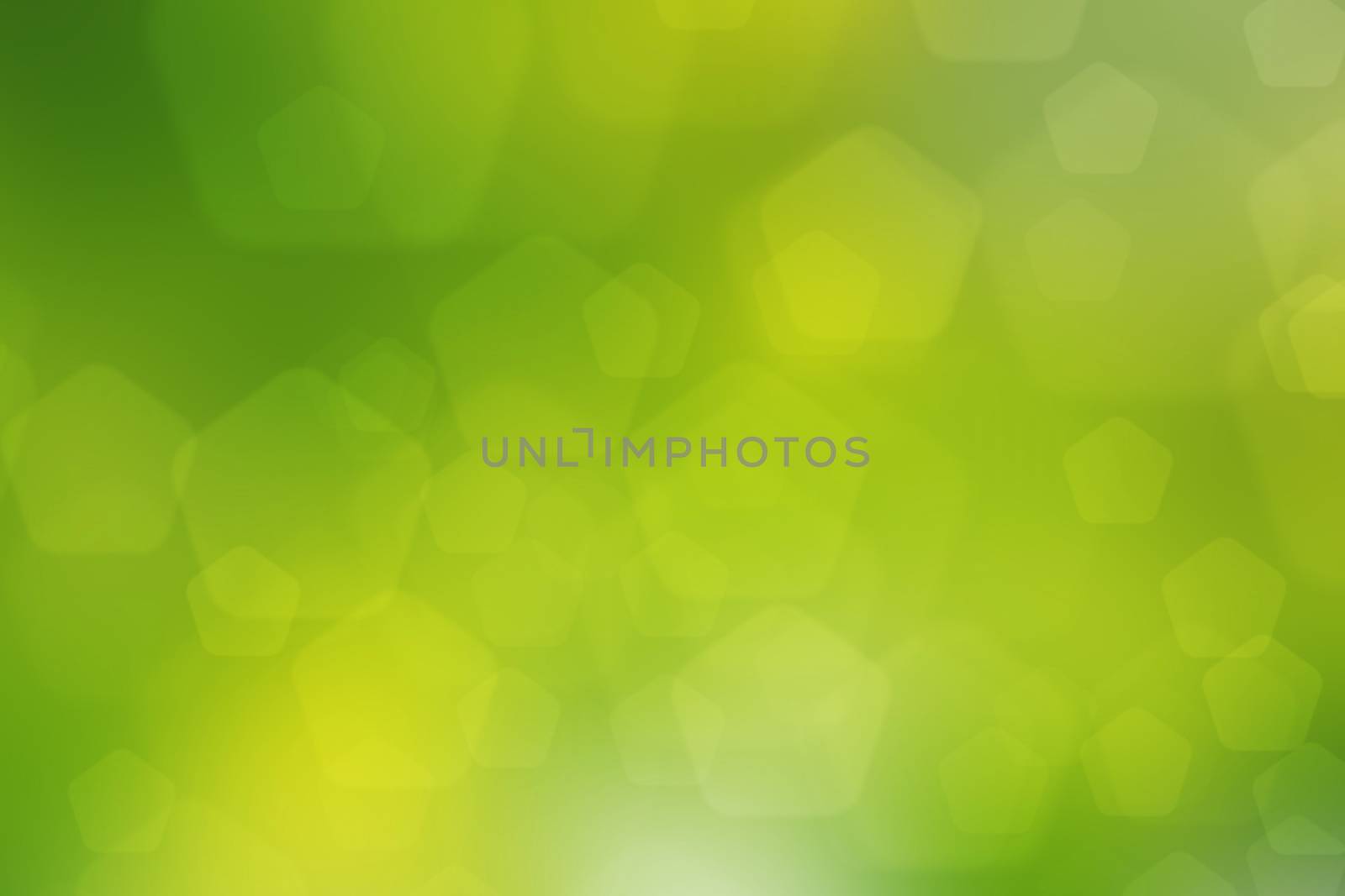 abstract green nature background, pentagon bokeh